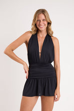 Załaduj obraz do przeglądarki galerii, Image 04: Rio De Sol Mini Dress Black Low Cut Dress
