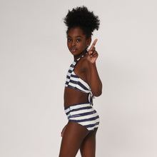 Załaduj obraz do przeglądarki galerii, Model Back: Uv Line Deux Pièces Fille Bikini Set Listras Upf50+
