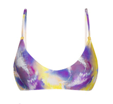 Załaduj obraz do przeglądarki galerii, Product Front: Rio De Sol Haut Top Tiedye-Purple Bralette

