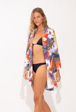 Załaduj obraz do przeglądarki galerii, Image 02: Rio De Sol Robe De Plage Garden-Flower Kimono
