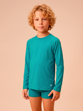 Załaduj obraz do przeglądarki galerii, Gallery: Uv Line T-Shirt Longsleeve Uvpro Kids Green Sea Upf50+
