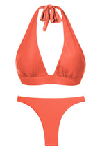 Załaduj obraz do przeglądarki galerii, Product Front: Rio De Sol Ensemble Set Light-Peach Halter-Cos Leblon-Fio
