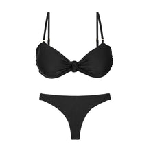 Załaduj obraz do przeglądarki galerii, Product Front: Rio De Sol Ensemble Set Touch-Black Bandeau-Joy Mia
