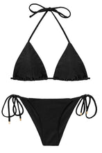 Załaduj obraz do przeglądarki galerii, Product Front: Rio De Sol Ensemble Set Shimmer-Black Tri-Inv Cheeky-Tie
