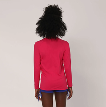 Załaduj obraz do przeglądarki galerii, Model Back: Uv Line T-Shirt Longsleeve Uvpro Kids Pink Upf50+
