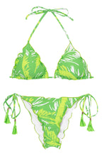 Załaduj obraz do przeglądarki galerii, Product Front: Rio De Sol Ensemble Set Green-Palms Frufru
