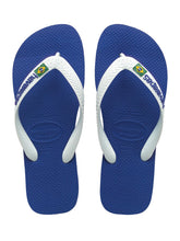 Załaduj obraz do przeglądarki galerii, Model Front: Havaianas Tongs Brasil Logo Marine Blue
