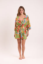 Załaduj obraz do przeglądarki galerii, Model Front: Rio De Sol Robe De Plage Tropical Kaftan Bel
