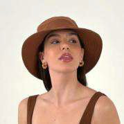 Załaduj obraz do przeglądarki galerii, Product Front: Uv Line Bob Hat California Fem Cognac Upf50+
