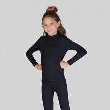 Załaduj obraz do przeglądarki galerii, Rash Guard Kids High-Neck Black UPF50+
