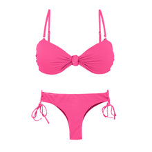 Załaduj obraz do przeglądarki galerii, Product Front: Rio De Sol Ensemble Set Mtx-Ultrapink Bandeau-Joy Angel
