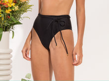 Załaduj obraz do przeglądarki galerii, Image 12: Rio De Sol Bas Bottom Shimmer-Black Belted-High-Waist
