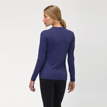 Załaduj obraz do przeglądarki galerii, Model Back: Uv Line T-Shirt Longsleeve Uvpro Fem Navy Blue Upf50+
