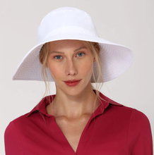 Załaduj obraz do przeglądarki galerii, Model Front: Uv Line Chapeau Souple/Capeline Hat Lyon Nac L Fem White Upf50+
