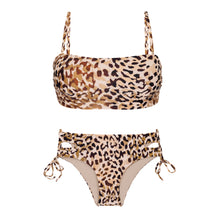 Załaduj obraz do przeglądarki galerii, Product Front: Rio De Sol Ensemble Set Leopard Bandeau-Reto Madrid
