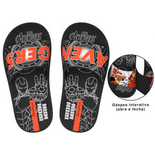 Załaduj obraz do przeglądarki galerii, Model Back: Ipanema Tongs Ipanema Avengers Slide Preto Cinza Laranja
