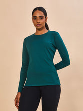 Załaduj obraz do przeglądarki galerii, Model Front: Uv Line T-Shirt Longsleeve Fem New Fit Petroleo Upf50+
