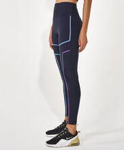 Załaduj obraz do przeglądarki galerii, Image 02: Alto Giro Fitness Bas Legging Hyper Linhas Fusionadas Preto
