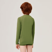 Załaduj obraz do przeglądarki galerii, Model Back: Uv Line T-Shirt Longsleeve Uvrpo Inf Verde Militar Upf50+
