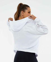 Załaduj obraz do przeglądarki galerii, Model Back: Alto Giro Fitness Haut Jaqueta Tecnospan Recortes Branco
