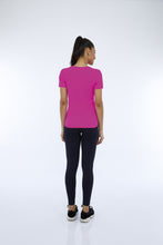 Załaduj obraz do przeglądarki galerii, Image 05: Alto Giro Fitness Haut T-Shirt Skin Fit Inspiracionais Pink Choque
