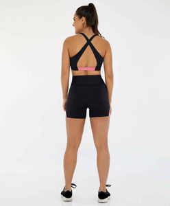 Image 04: Alto Giro Fitness Haut Top Hyper Costas Cruzadas Preto