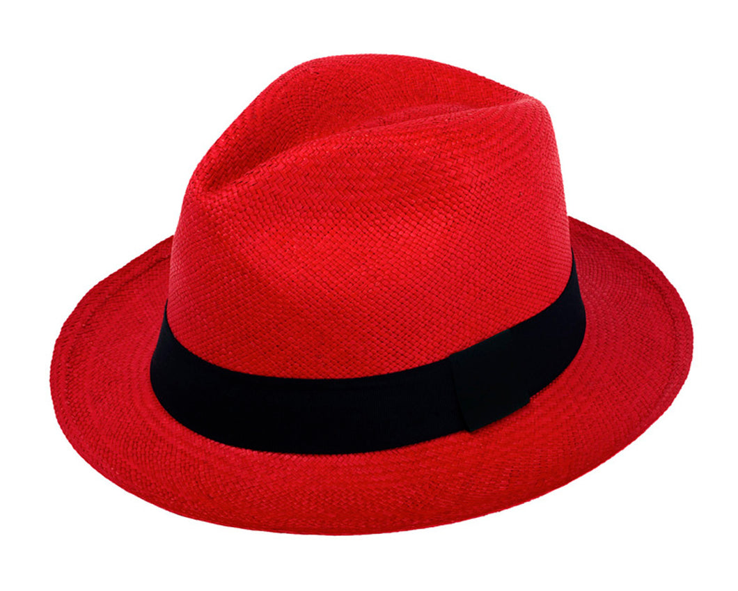 Product Front: De Punta En Blanco Chapeau Panama Panama Red