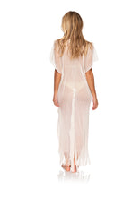 Załaduj obraz do przeglądarki galerii, Fringe Long Caftan Off White
