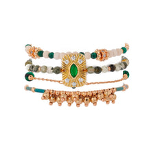 Załaduj obraz do przeglądarki galerii, Product Front: Hipanema Bracelet Cuff Karmelia Green Hipenema
