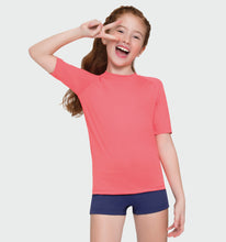 Załaduj obraz do przeglądarki galerii, Kids FPU50+ Uvpro Short Sleeve T-Shirt Coral Uv
