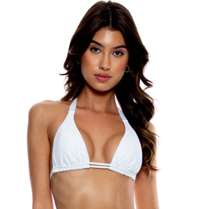 Gallery: Luli Fama Haut Top Halter Full White