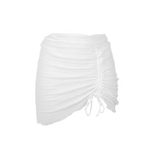 Załaduj obraz do przeglądarki galerii, Memphis-White Mini Skirt Ruched
