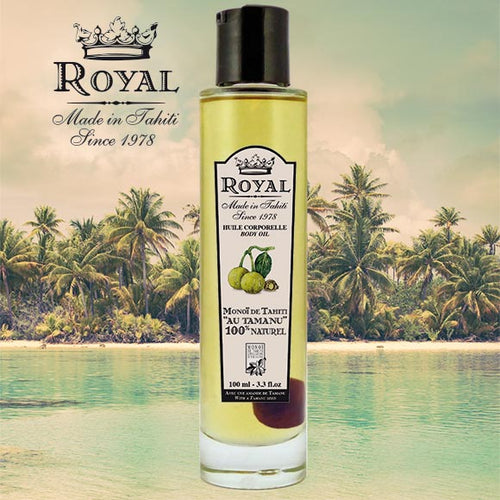 Product Front: Monoï Royal Solaire Royal Monoi Tamanu 15% 100 Ml + Graine Glass Bottle