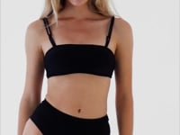 Załaduj i odtwarzaj film w przeglądarce Gallery, Top Shimmer-Black Bandeau-Reto
