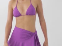 Załaduj i odtwarzaj film w przeglądarce Gallery, Video: Rio De Sol Jupe De Page Bio-Floreira Mini Skirt
