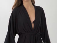 Załaduj i odtwarzaj film w przeglądarce Gallery, Video: Rio De Sol Robe De Plage Black Kimono
