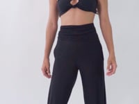 Załaduj i odtwarzaj film w przeglądarce Gallery, Video: Rio De Sol Pantalon De Plage Black Pants Knot
