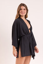 Załaduj obraz do przeglądarki galerii, Image 03: Rio De Sol Vêtement De Plage Black Kimono
