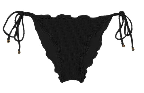 Product Front: Rio De Sol Bas Bottom Dots-Black Frufru
