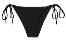 Załaduj obraz do przeglądarki galerii, Product Front: Rio De Sol Bas Bottom Shimmer-Black Cheeky-Rope

