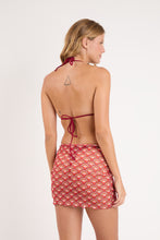 Załaduj obraz do przeglądarki galerii, Model Back: Rio De Sol Jupe De Page Floral-Scales Mini Skirt Ruched
