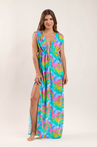Model Front: Rio De Sol Vêtement De Plage Fusion Long Dress Soleil
