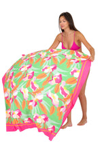 Załaduj obraz do przeglądarki galerii, Image 03: Rio De Sol Pareo Green Bloom Canga
