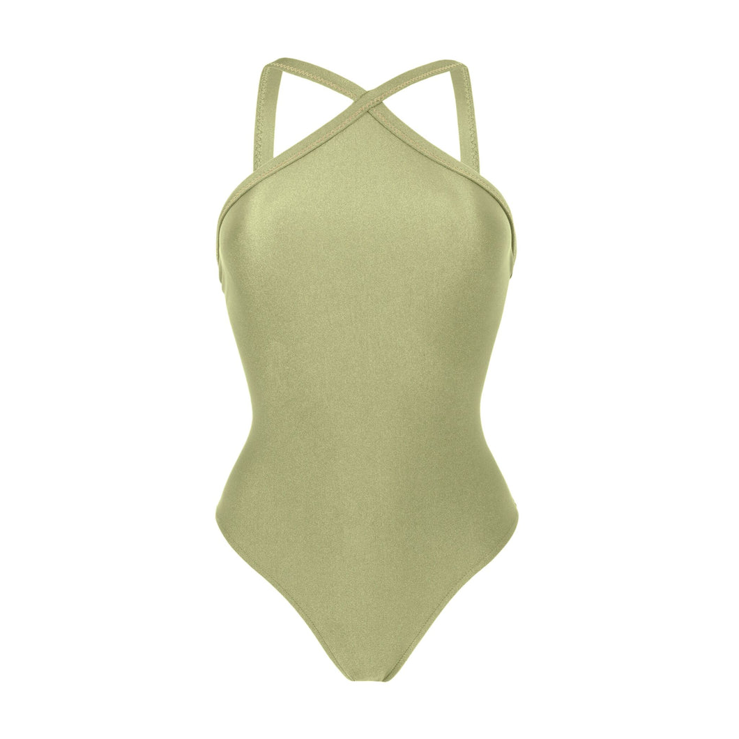 Product Front: Rio De Sol Une Pièce Oliva High-Neck