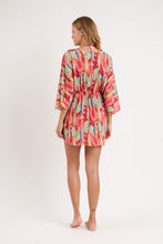 Załaduj obraz do przeglądarki galerii, Model Back: Rio De Sol Robe De Plage Sea-Bloom Kaftan Bel
