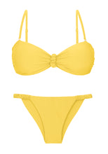 Załaduj obraz do przeglądarki galerii, Product Front: Rio De Sol Ensemble Set Amarelo Bandeau-Crispy Cheeky-Crispy
