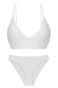 Product Front: Rio De Sol Ensemble Set Cotele-Branco Tri-Tank Comfy