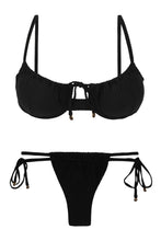 Załaduj obraz do przeglądarki galerii, Product Front: Rio De Sol Ensemble Set Dots-Black Balconet-Tie Pipa
