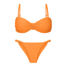 Załaduj obraz do przeglądarki galerii, Product Front: Rio De Sol Ensemble Set Dots-Mango Bandeau-Crispy Cheeky-Crispy
