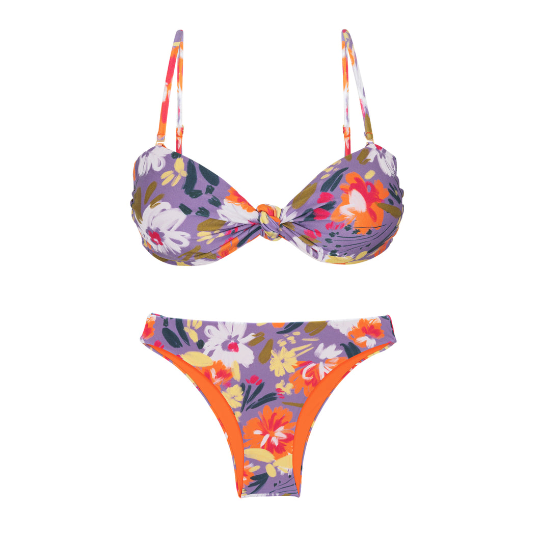 Product Front: Rio De Sol Ensemble Set Garden-Flower Bandeau-Joy Essential
